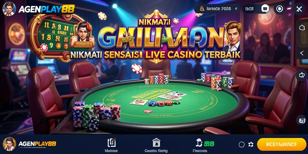 Tampilan gameplay AGENPLAY88 yang seru dan interaktif di Live Casino.