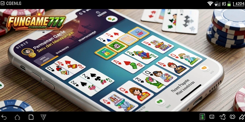 Screenshot FUNGAME777 menampilkan keseruan bermain Gaple.