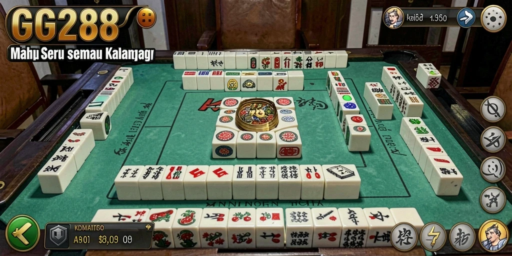 Tampilan gameplay Mahjong yang seru dan interaktif di GG288.
