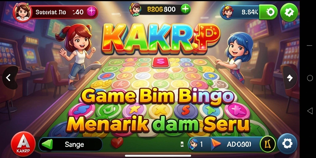 Screenshot gameplay KAKRP menampilkan suasana permainan Bingo yang seru dan interaktif.