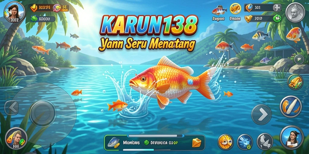 Tampilan gameplay memancing yang menakjubkan di KARUN138.