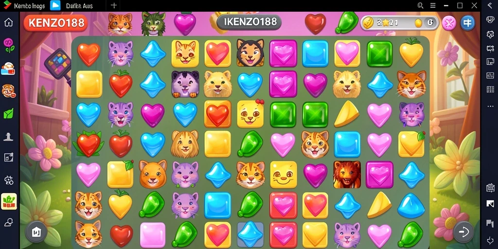 Tampilan gameplay KENZO188 yang seru dan berwarna.