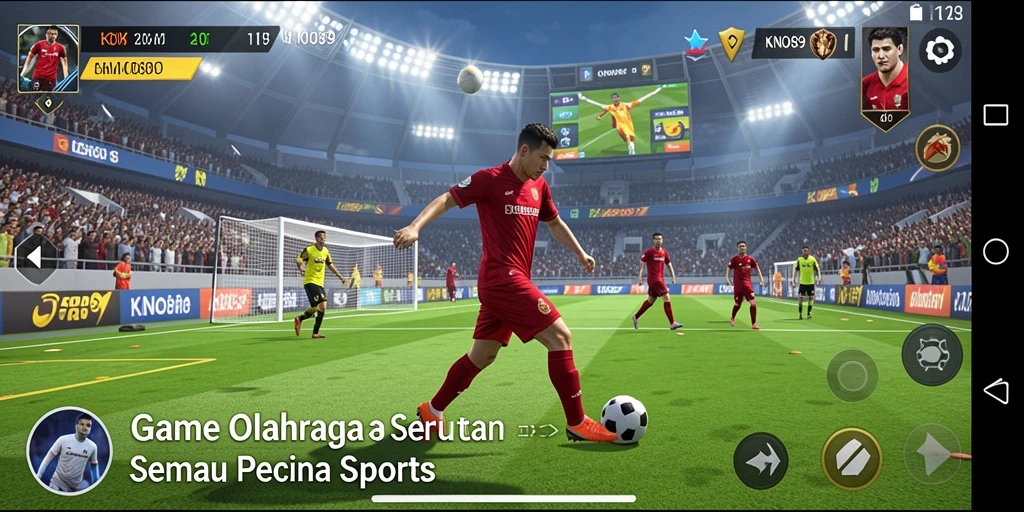 Tangkapan layar gameplay KNO89 menampilkan aksi olahraga yang mendebarkan.