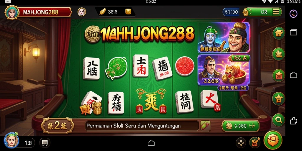 Tampilan gameplay slot yang menarik di MAHJONG288.