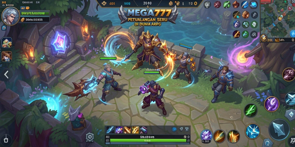 Tampilan epik gameplay MEGA777 dengan aksi seru.
