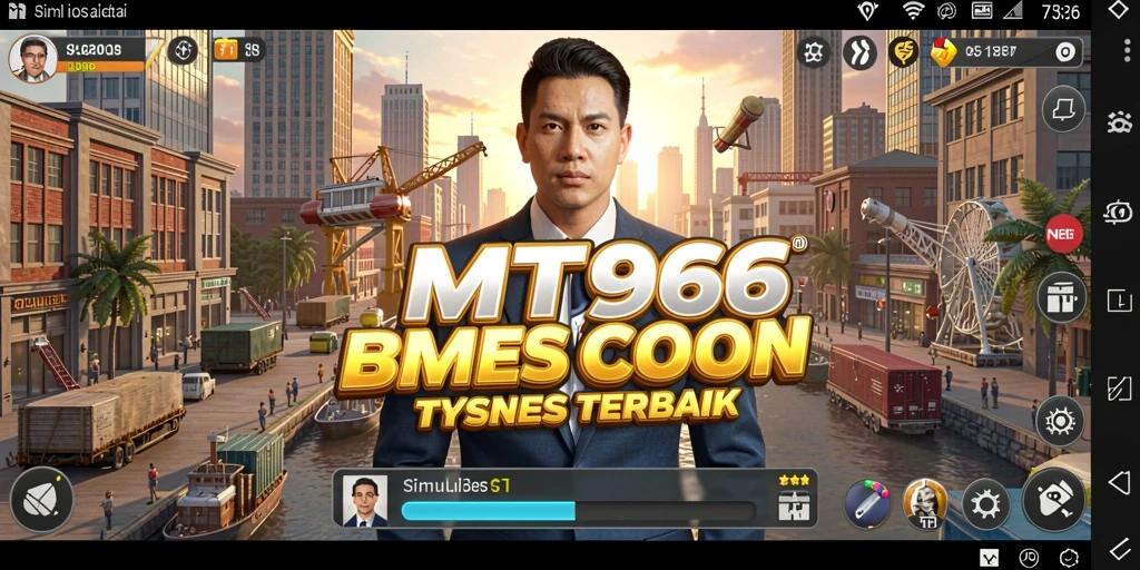Tampilan gameplay MT966 menampilkan strategi bisnis yang seru.