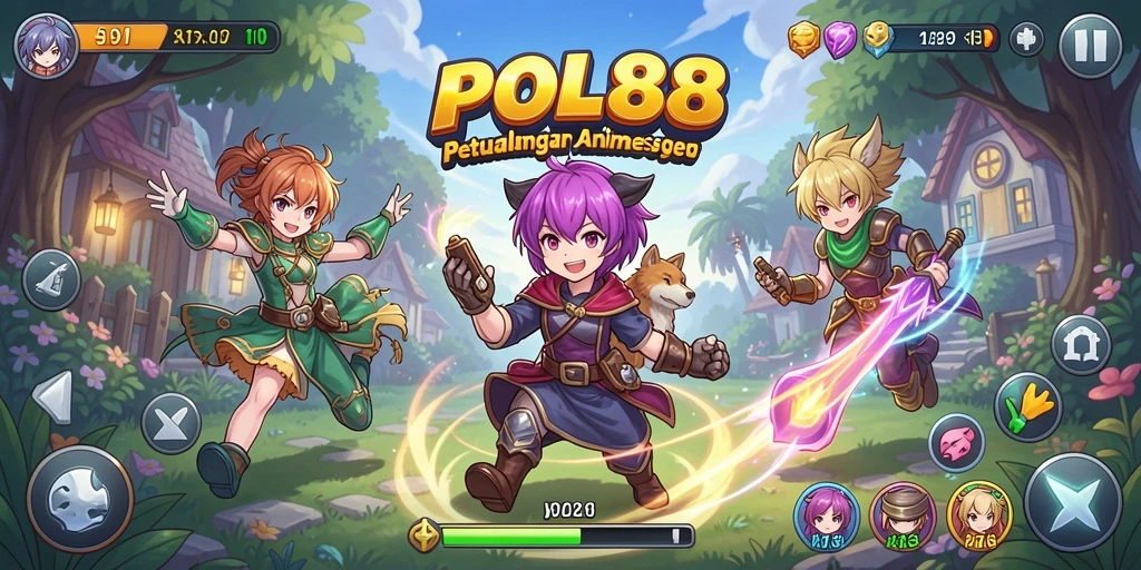 Tampilan gameplay POL88 dengan karakter anime yang memukau.