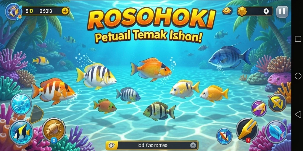 Tangkapan layar gameplay menampilkan aksi menangkap ikan yang seru.