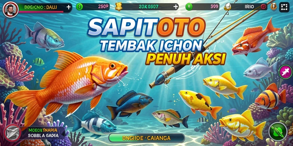 Screenshot gameplay SAPITOTO menunjukkan aksi menangkap ikan yang mendebarkan.