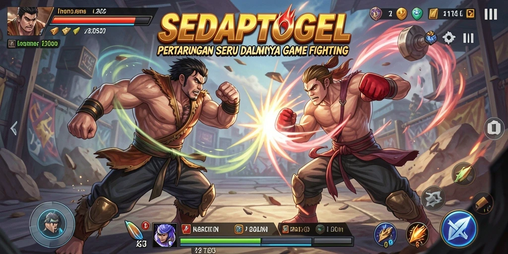 Tampilan gameplay seru dari SEDAPTOGEL saat pertarungan berlangsung.