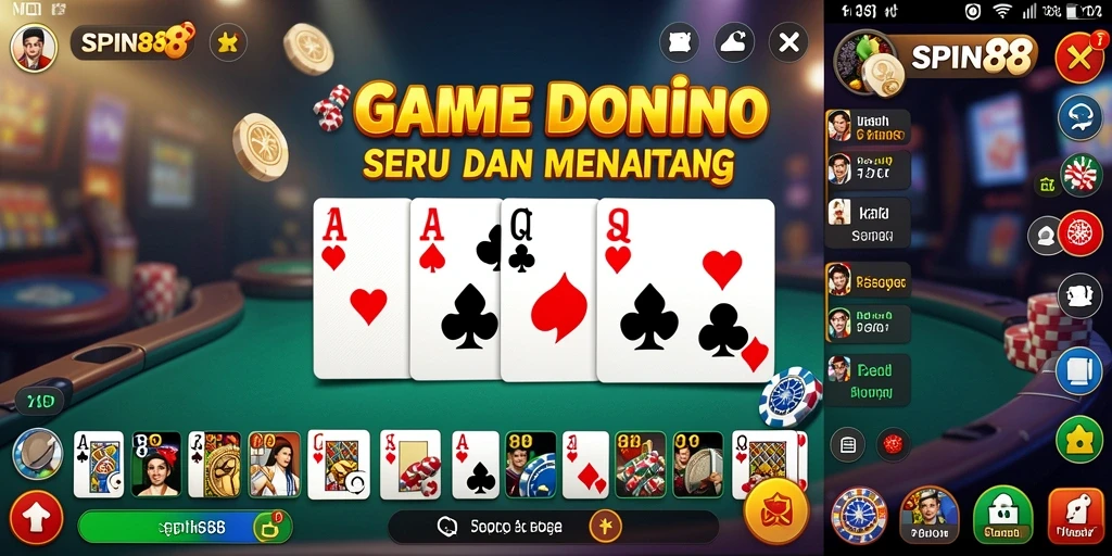 Tangkapan layar SPIN88 menunjukkan gameplay Domino yang menarik dan interaktif.