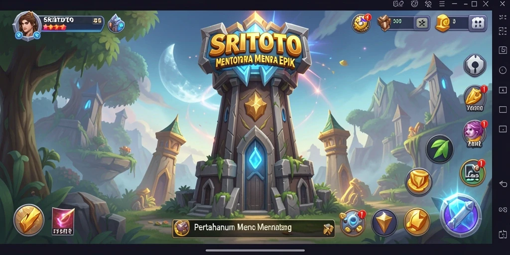 Tampilan aksi mendebarkan dalam game Tower Defense.