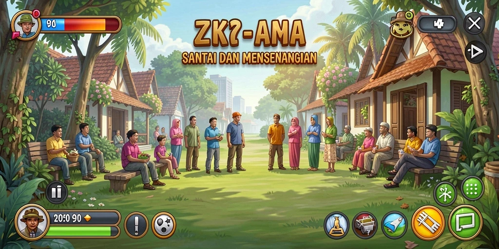 Screenshot gameplay ZK7 yang seru dan penuh warna.